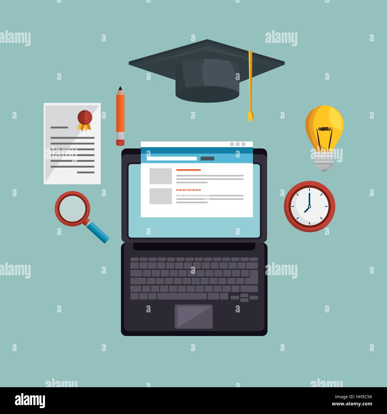 online education concept icon vector illustration design Stock Vector ...