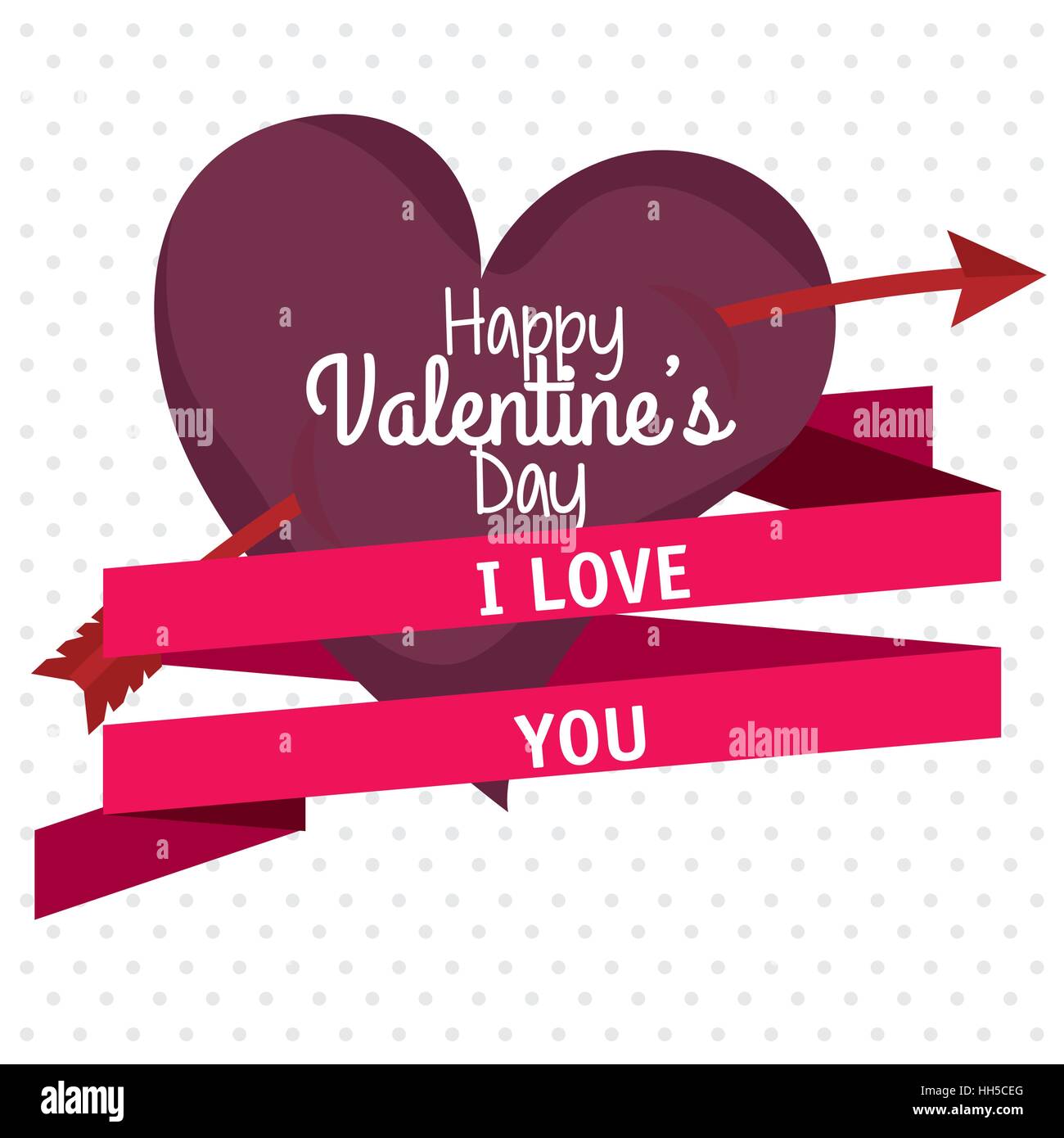 happy valentines day card vector illustration design Stock Vector Image ...
