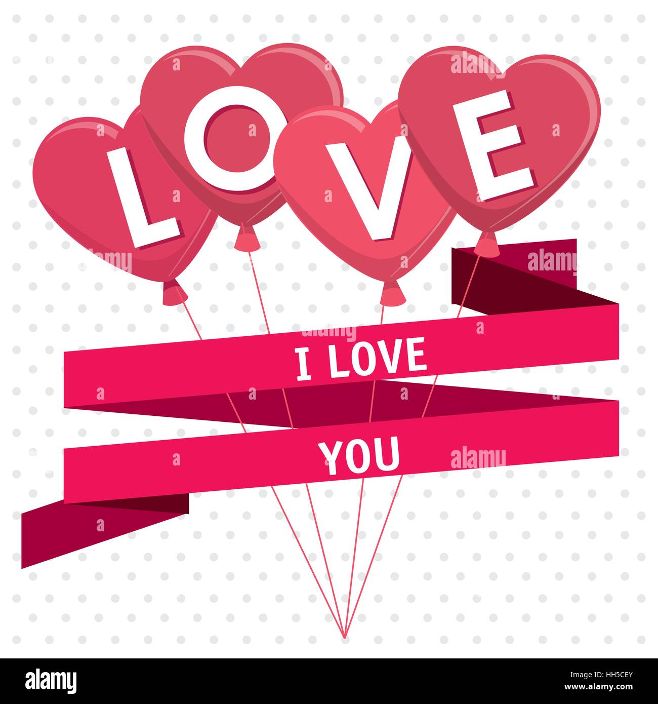 happy valentines day card vector illustration design Stock Vector Image ...