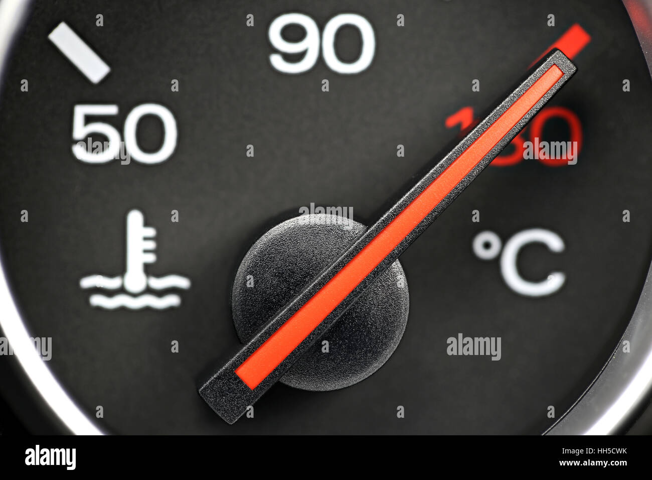 Auto Temperaturanzeige an heißen Stockfotografie - Alamy