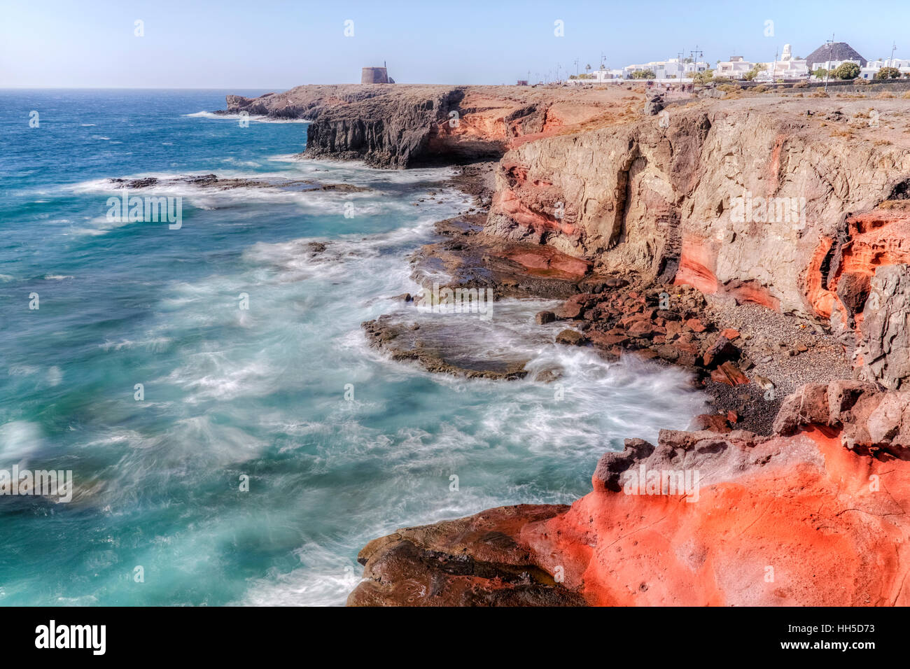 Castillo de las Coloradas, Playa Blanca, Lanzarote, Canary Islands, Spain Stock Photo