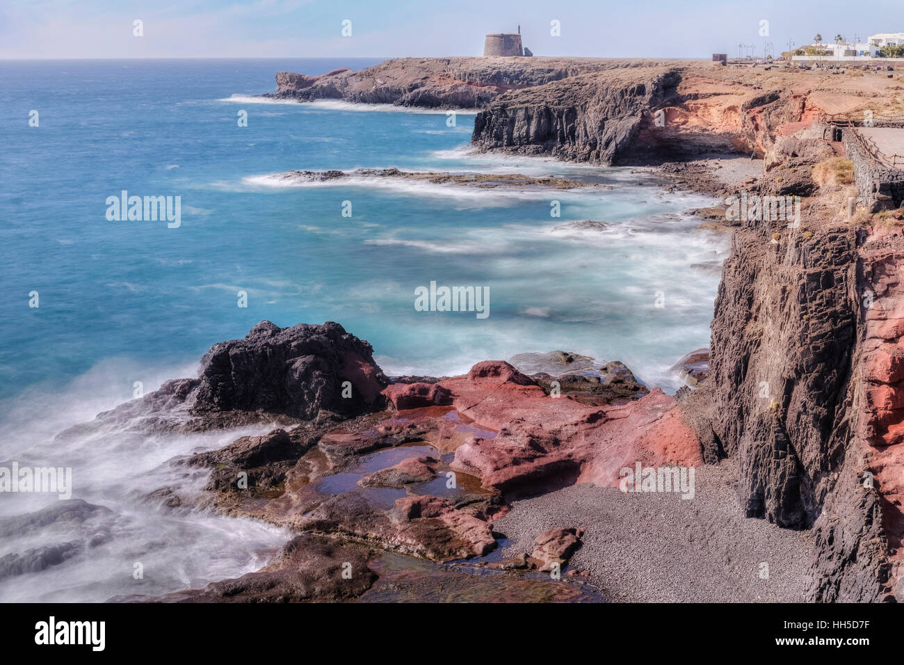 Castillo de las Coloradas, Playa Blanca, Lanzarote, Canary Islands, Spain Stock Photo