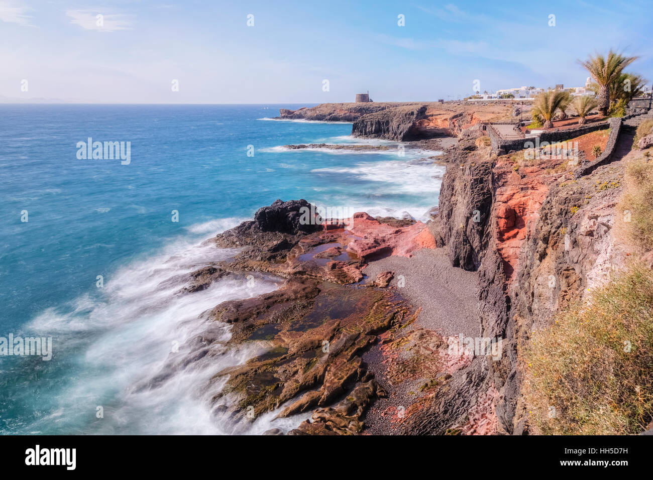 Castillo de las Coloradas, Playa Blanca, Lanzarote, Canary Islands, Spain Stock Photo