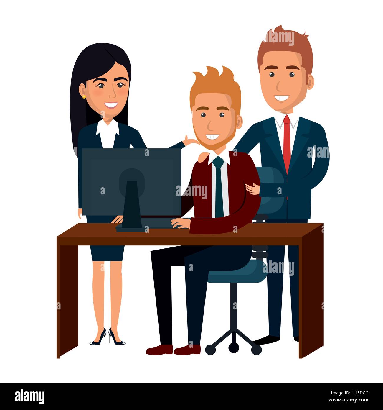 Bussiness people working Stock Vector Images - Alamy