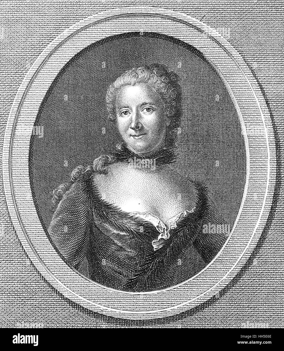 ÉMILIE du CHÂTELET (1706-1749) French physicist and translator of Newton's 'Principia' Stock Photo