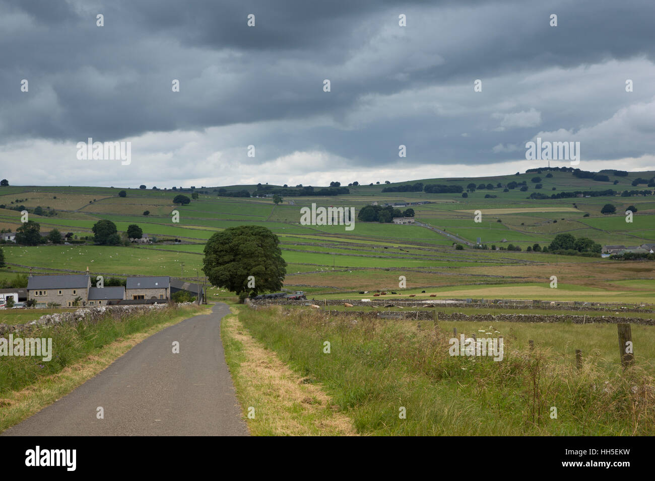 Summer storm approaching, Wardlow, Peak District National Park, Derbyshire Stock Photo