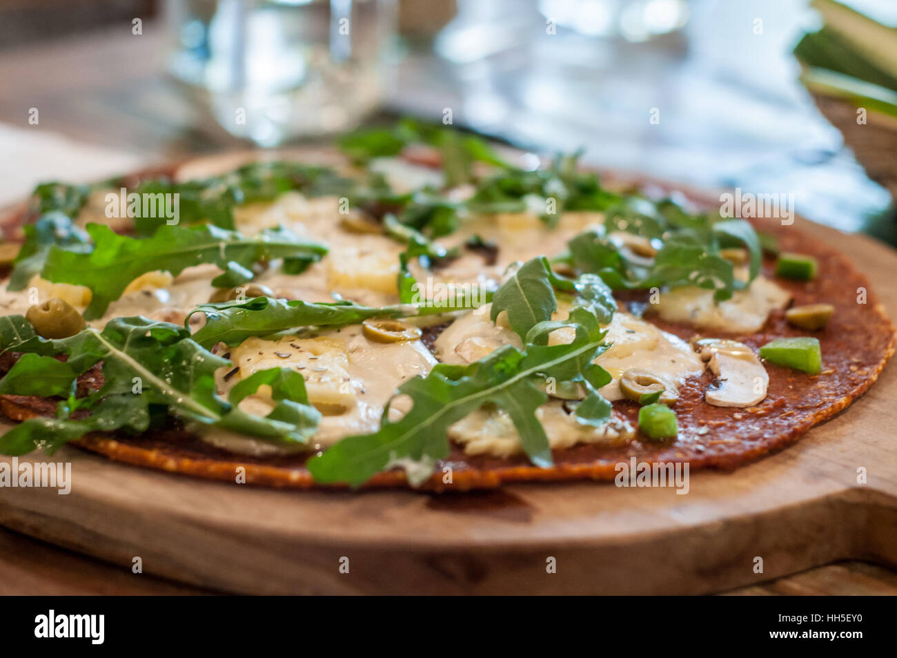 vegan pizza Stock Photo