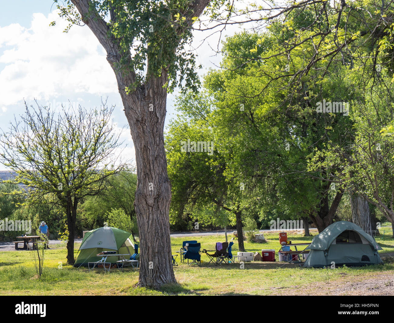 Rio Grande Village campground, Big Bend National Park, Texas Stock