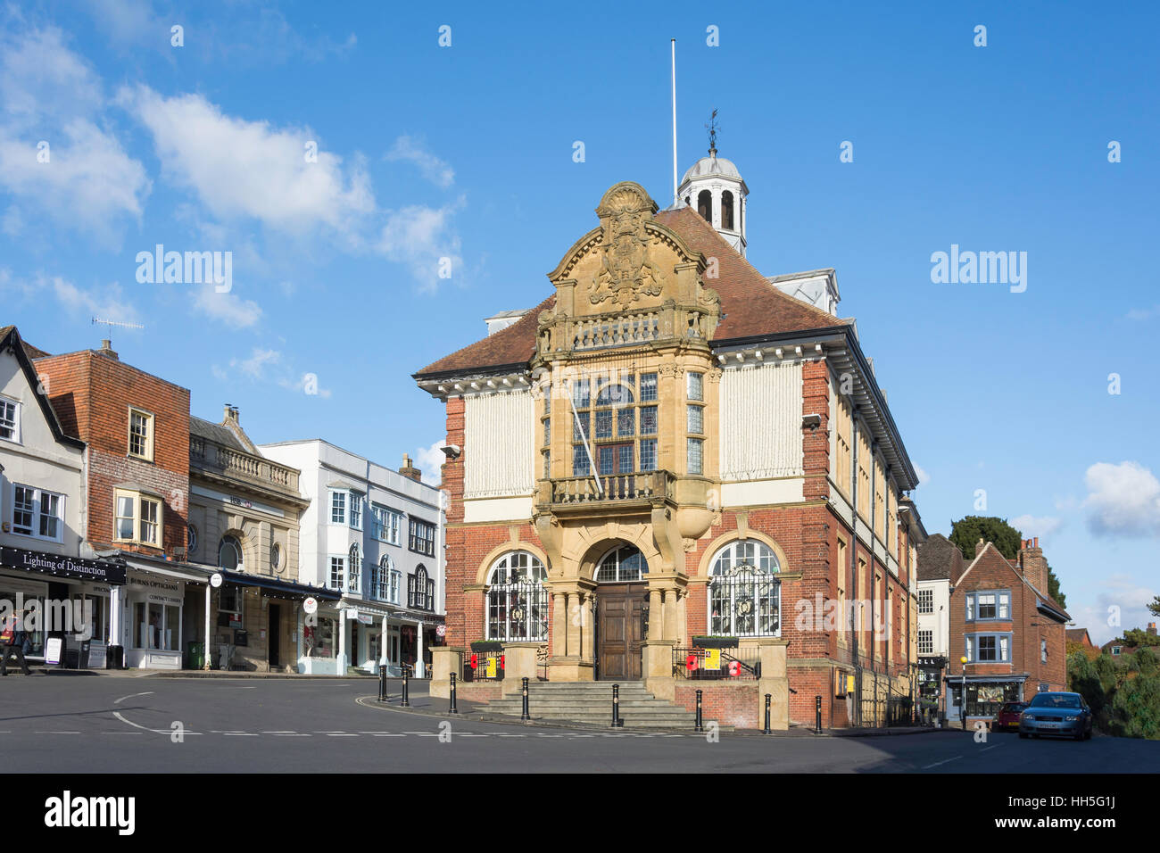 Town Hall, High Street, Marlborough, Wiltshire, England, United Kingdom Stock Photo
