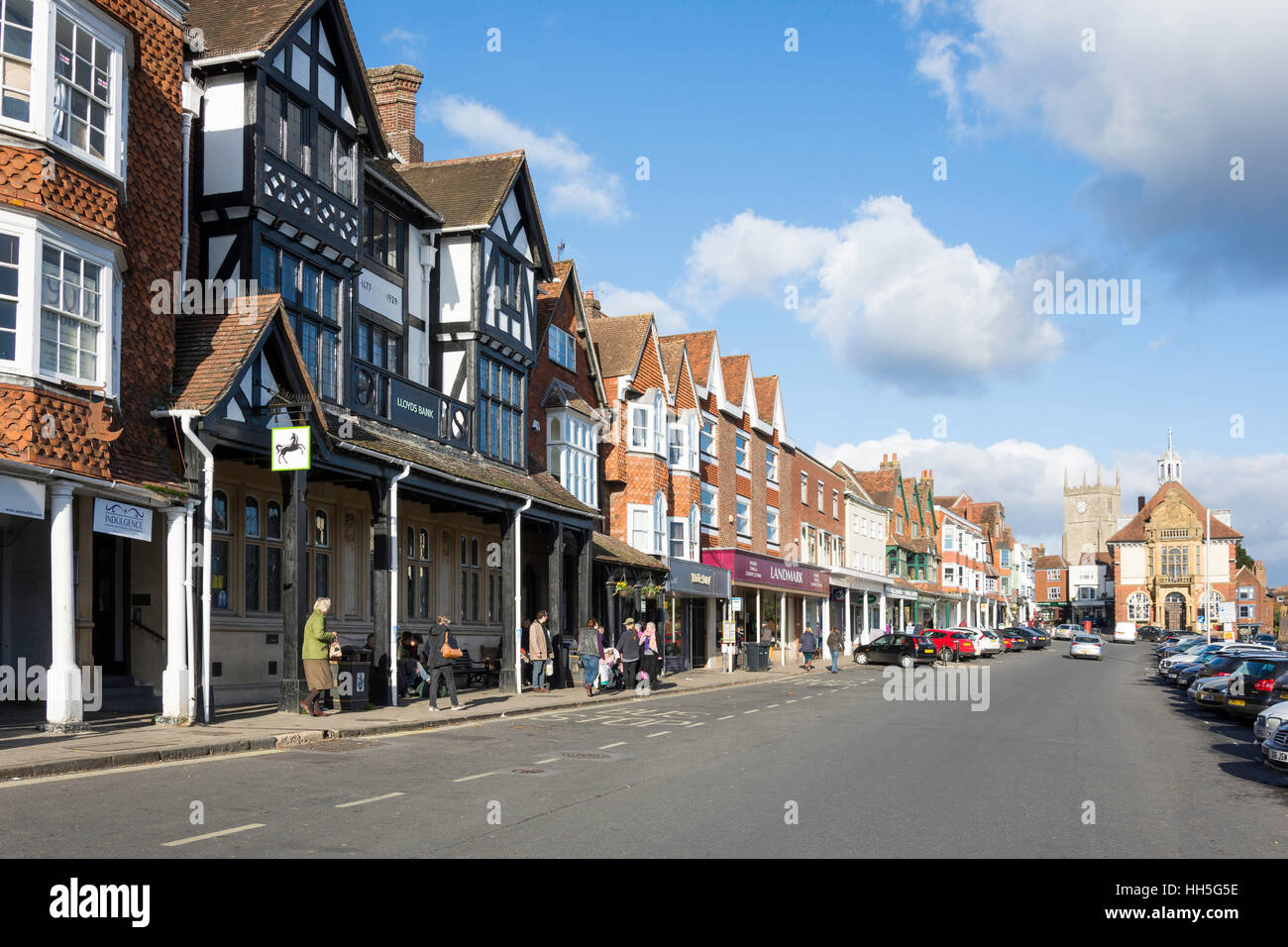 High Street, Marlborough, Wiltshire, England, United Kingdom Stock Photo