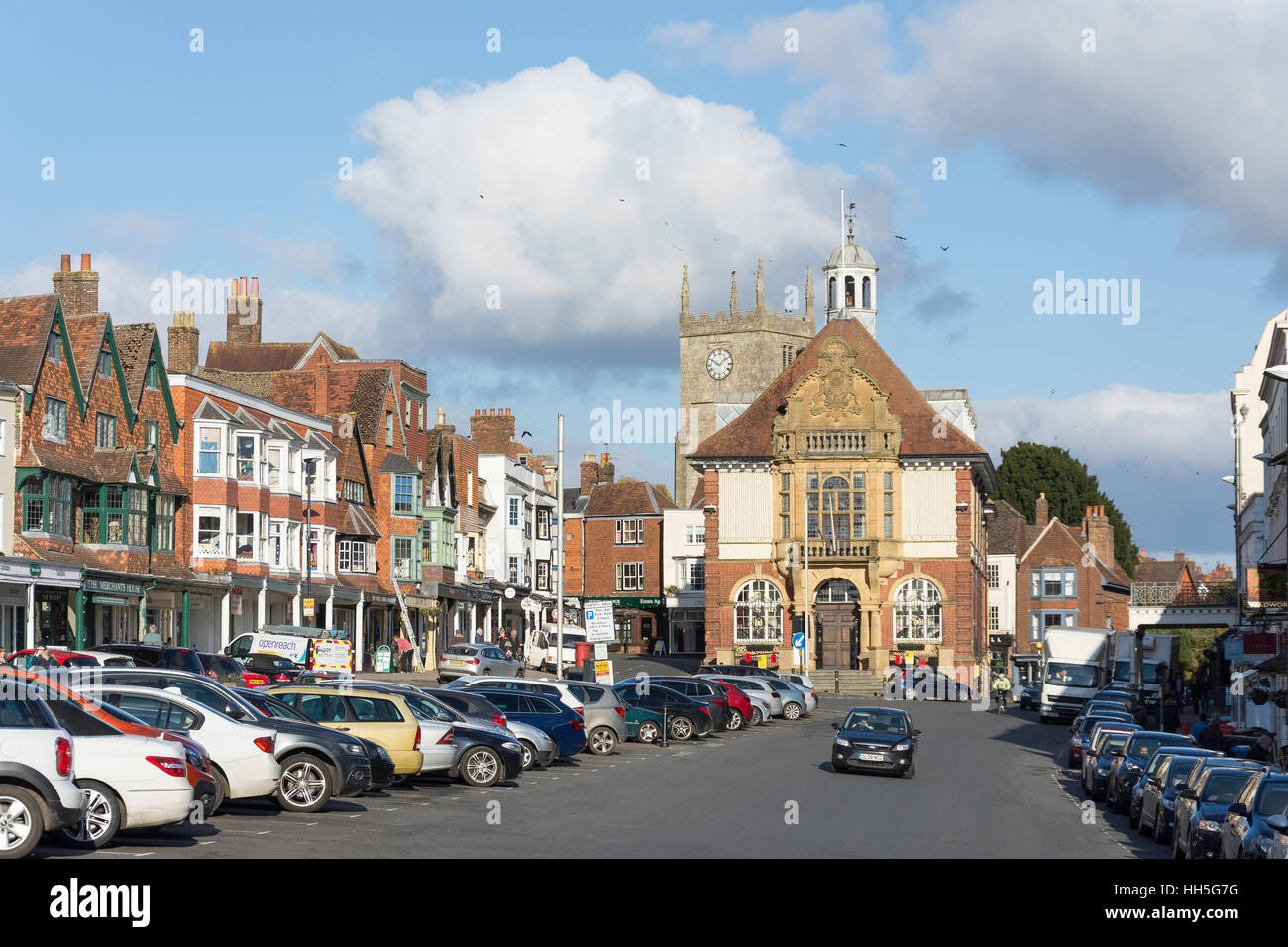 High Street Marlborough Wiltshire England United Kingdom Stock High Street Marlborough Wiltshire England United Kingdom Stock