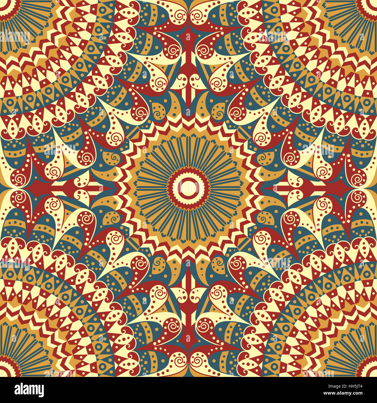 Colorful ethnic patterned background. Arabesque vector ornament Stock ...