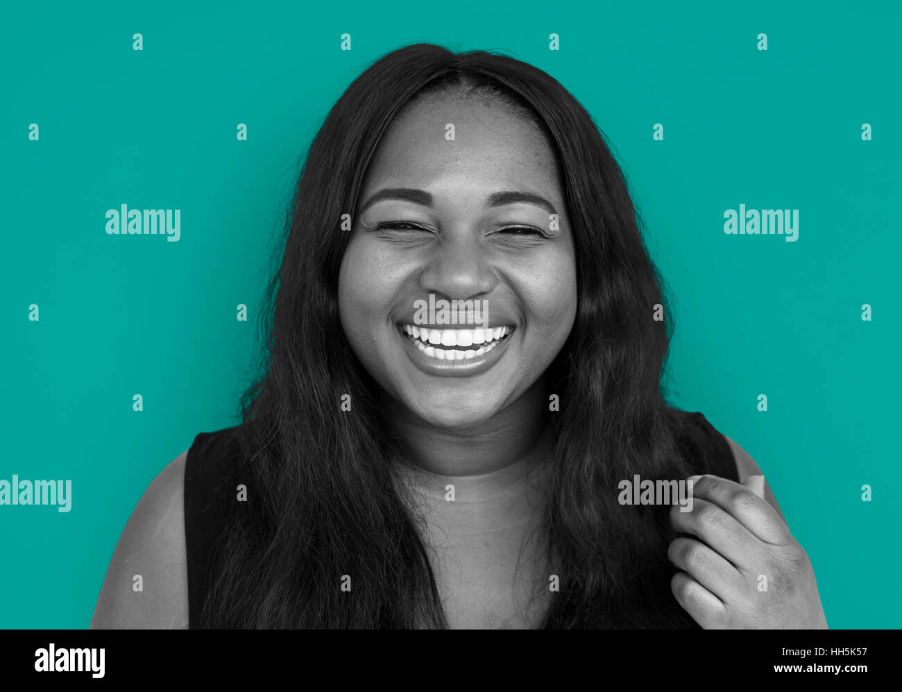 Woman Smiling Happiness Portrait Concept Stock Photo