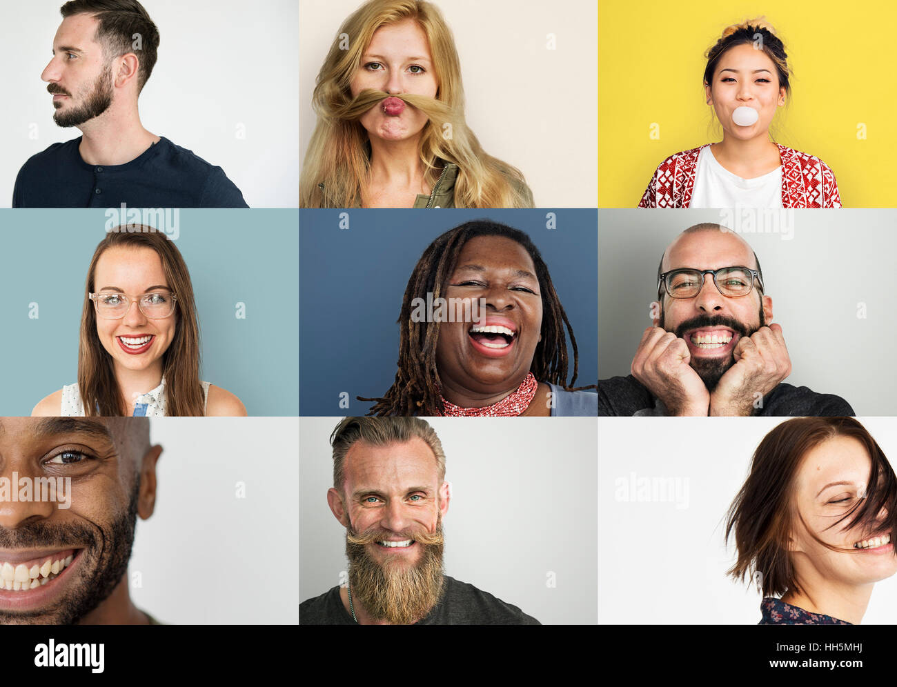 Diverse People Smiling Happiness Cheerful Concept Stock Photo - Alamy