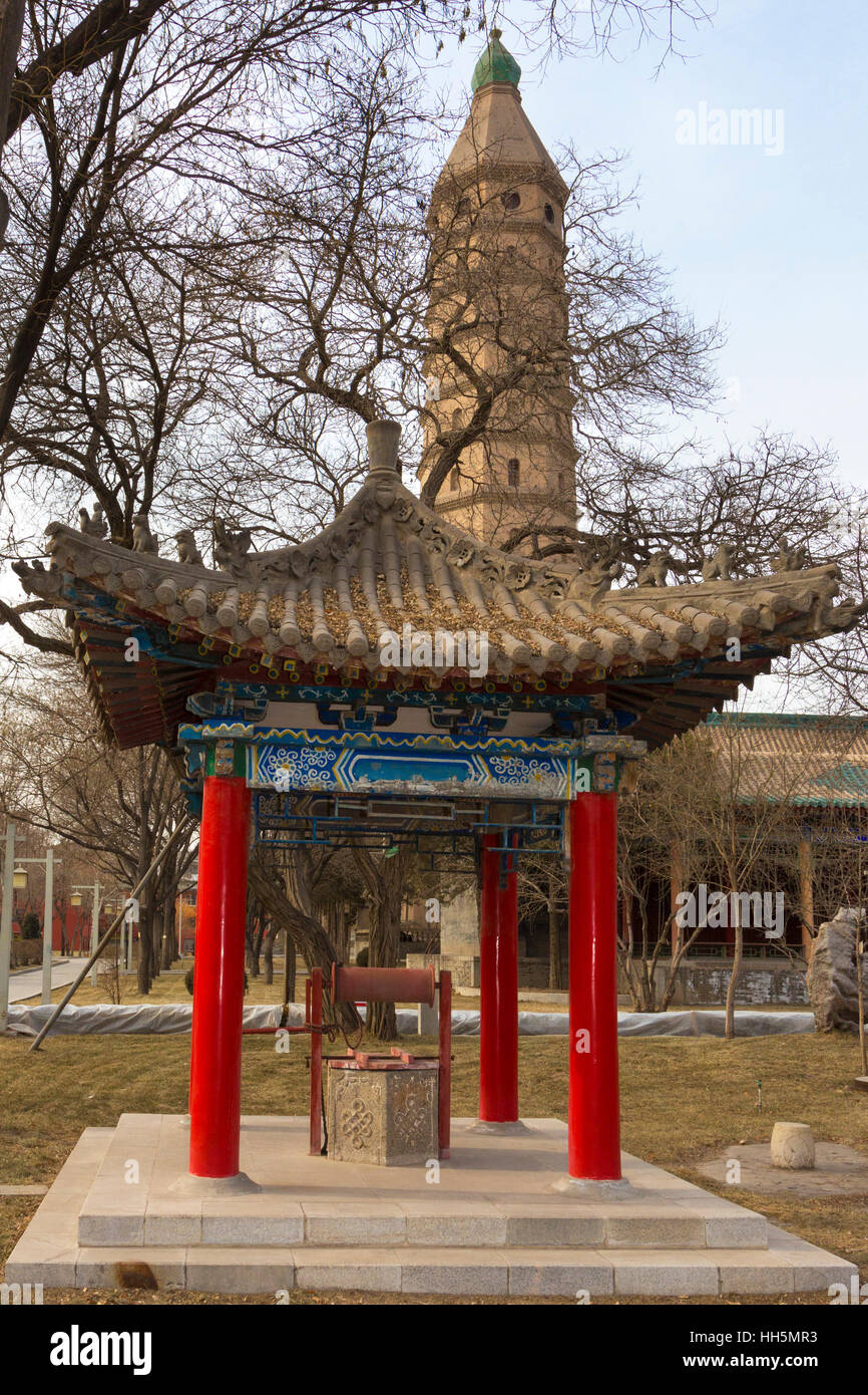 Chengtian Temple, West Pagoda, Yinchuan, Ningxia Province, China Stock Photo