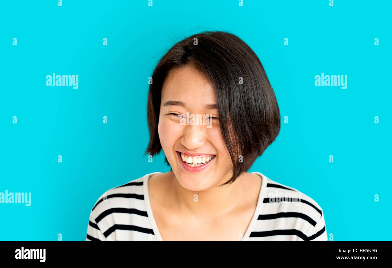 Asian Woman Smiling Happiness Concept Stock Photo