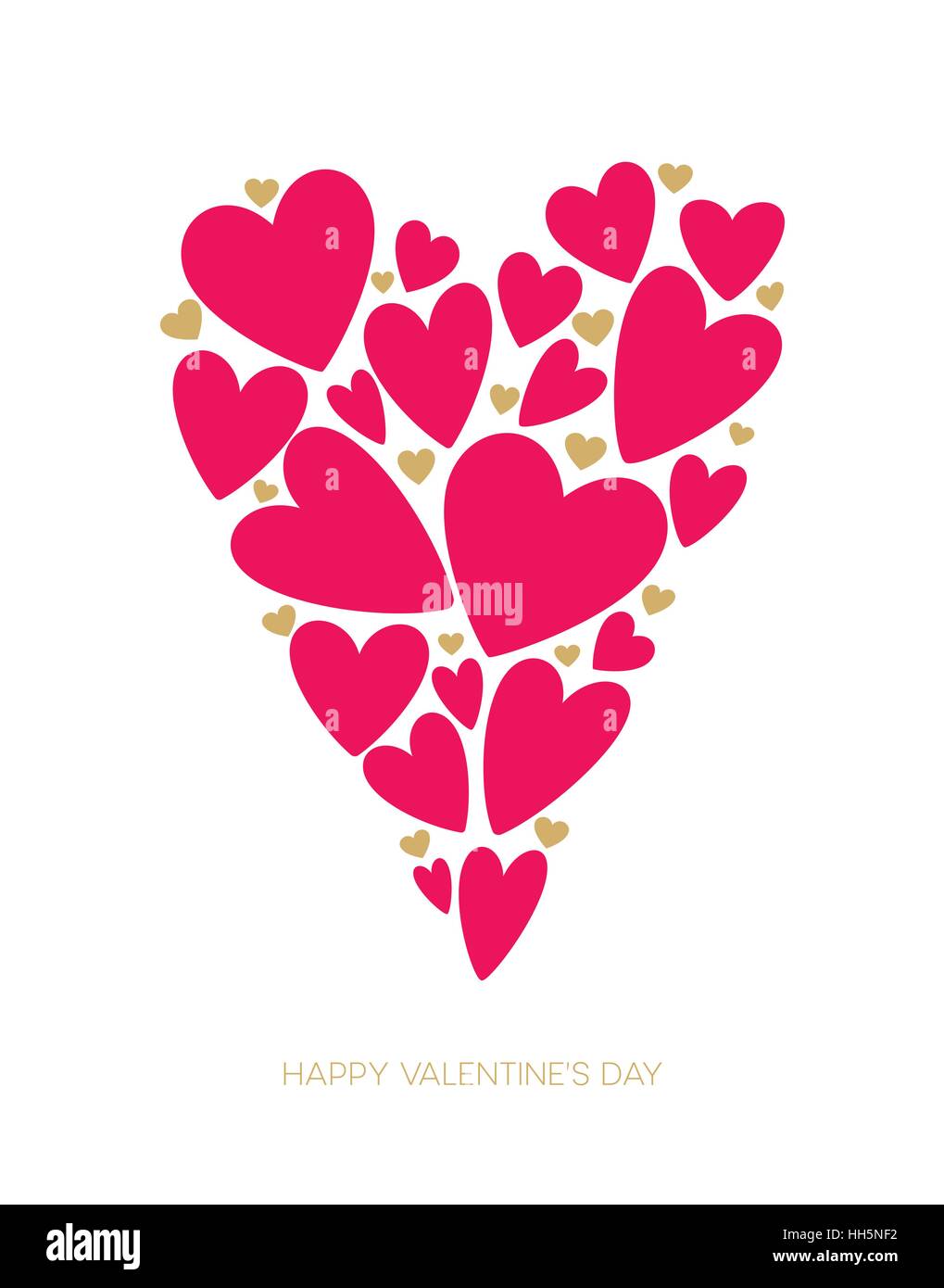 Happy Valentines Day Greeting Card. Vector illustration Stock Vector ...