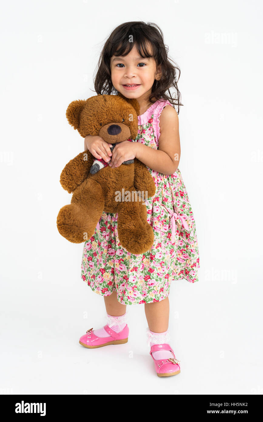 Girl Cheerful Studio Portrait Concept Stock Photo - Alamy