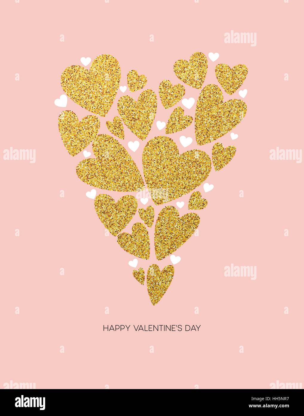 Happy valentines day love greeting card with white low poly style heart ...