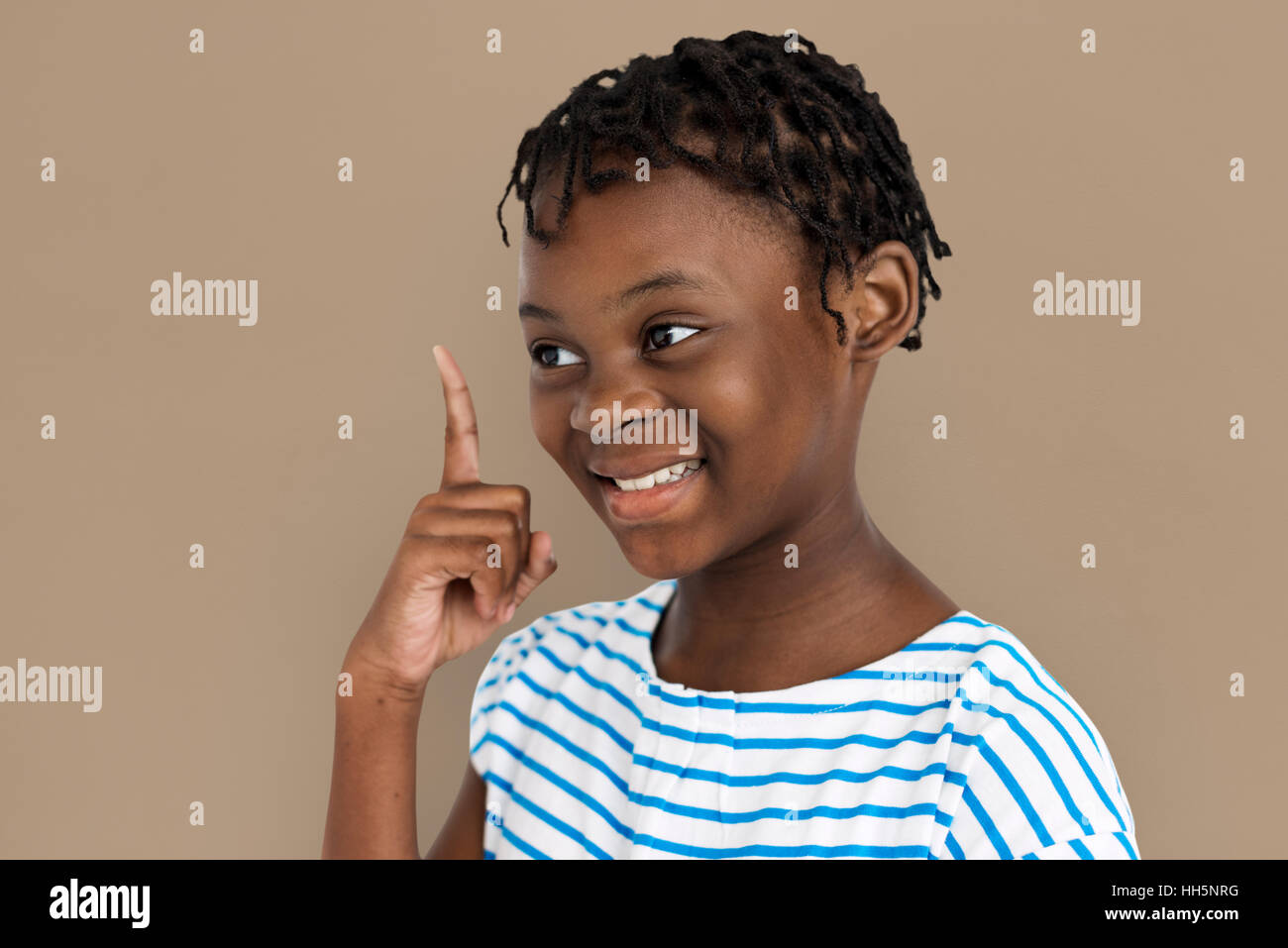 Girl Cheerful Studio Portrait Concept Stock Photo - Alamy