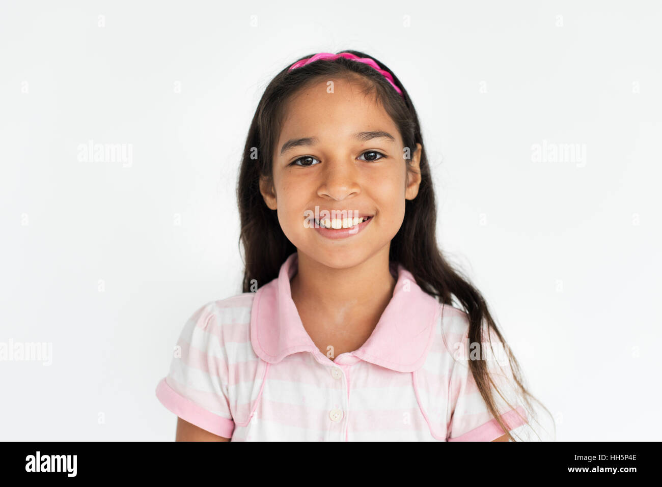 Girl Cheerful Studio Portrait Concept Stock Photo - Alamy