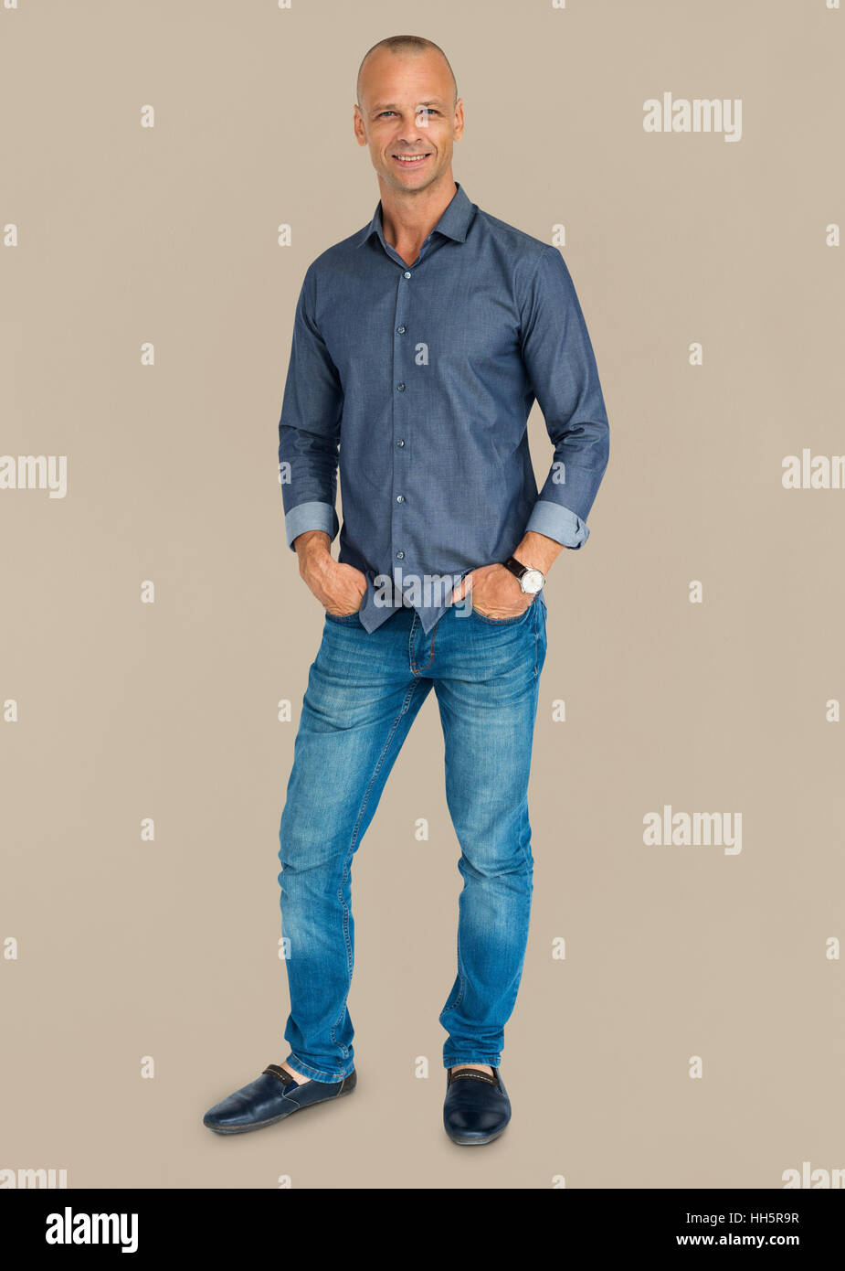 People Man Full Body Studio Shoot Concept Stock Photo - Alamy