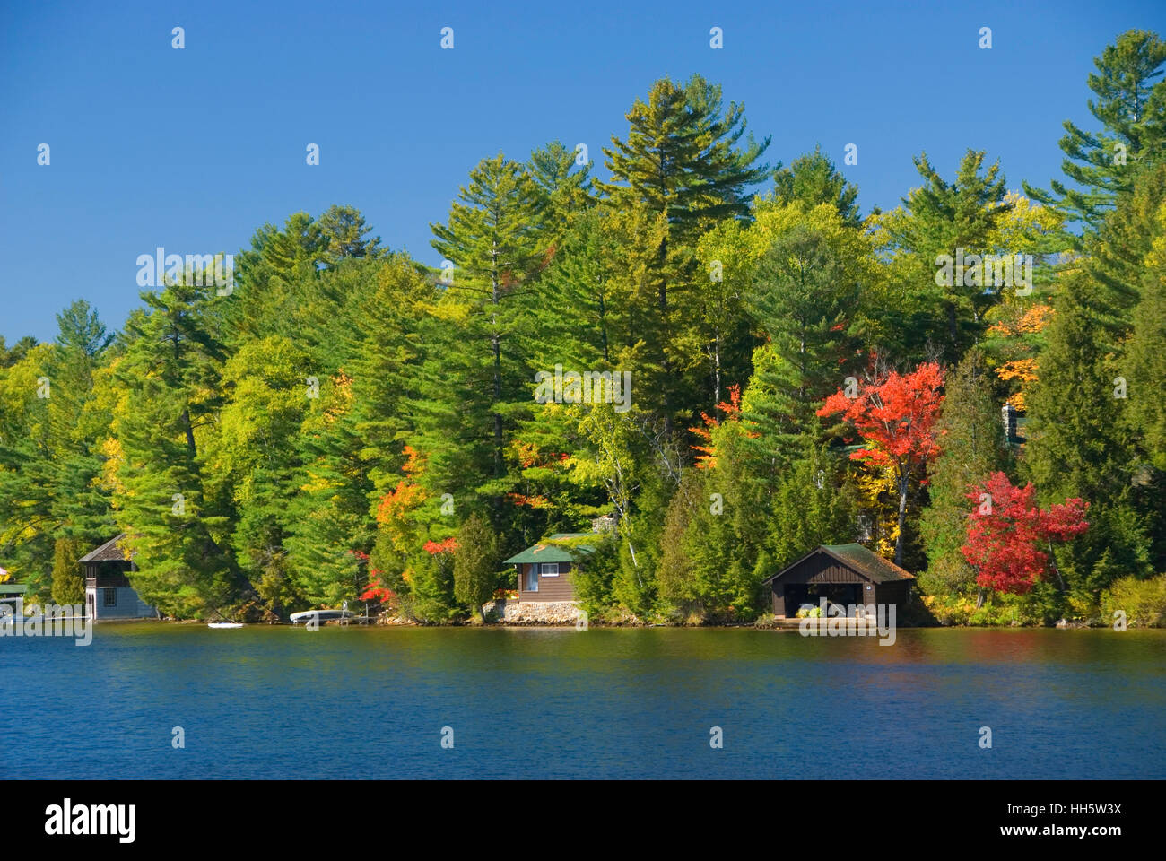Upper Saranac Lake, Adirondack Forest Preserve, New York Stock Photo