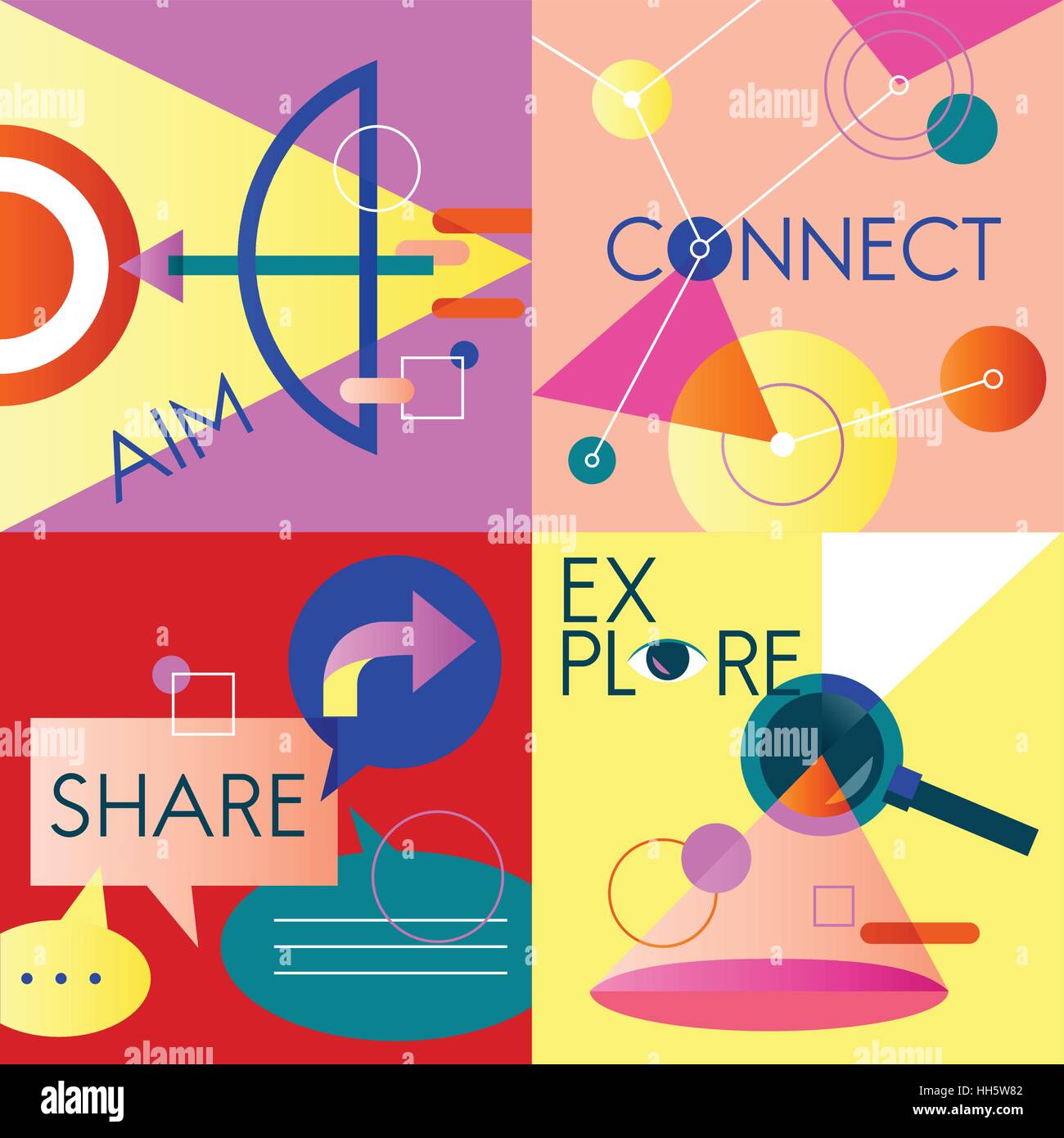 Icon Business Vector Set Colorful Stock Vector Image & Art - Alamy
