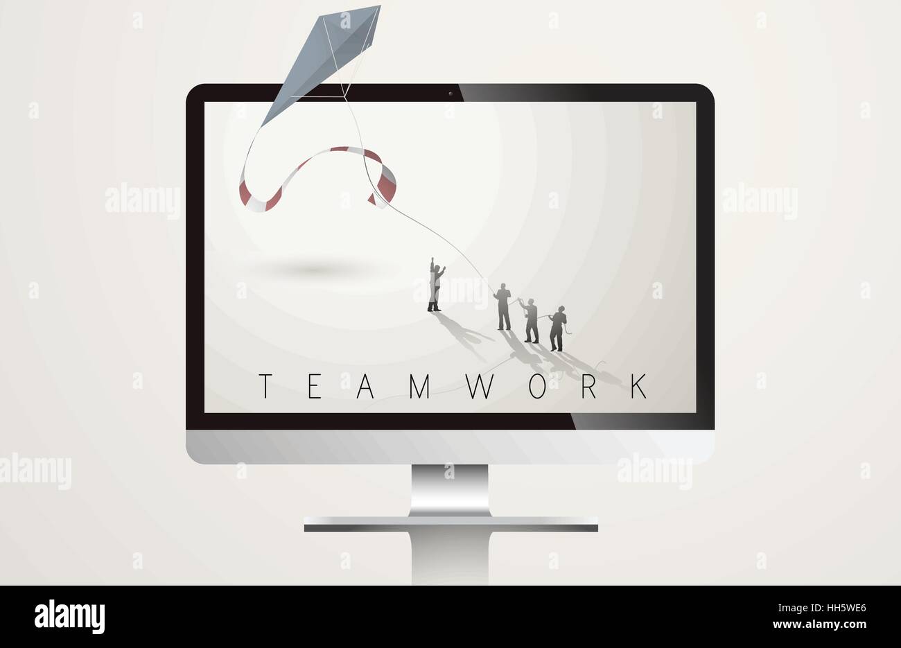 Teamwork Collaboration Graphic Vector Concept Stock Vector