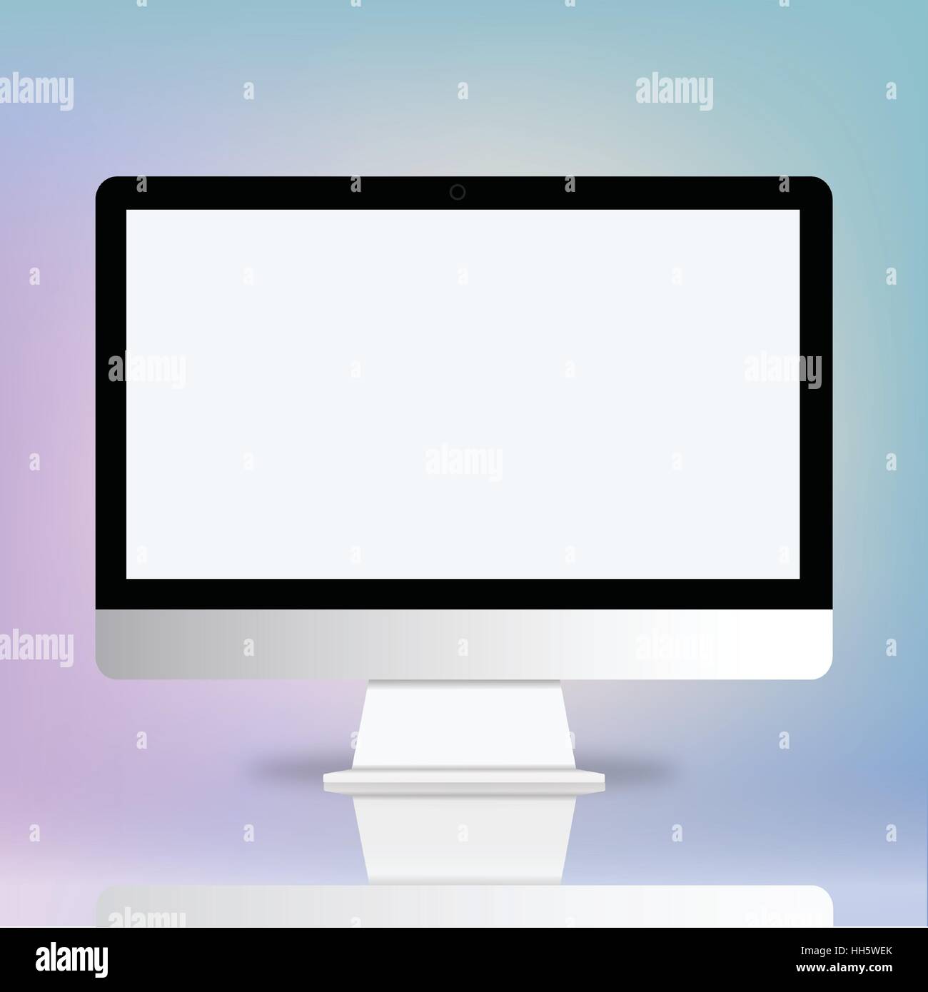 Compuer Screen Desktop PC Technology Icon Vector Concept Stock Vector