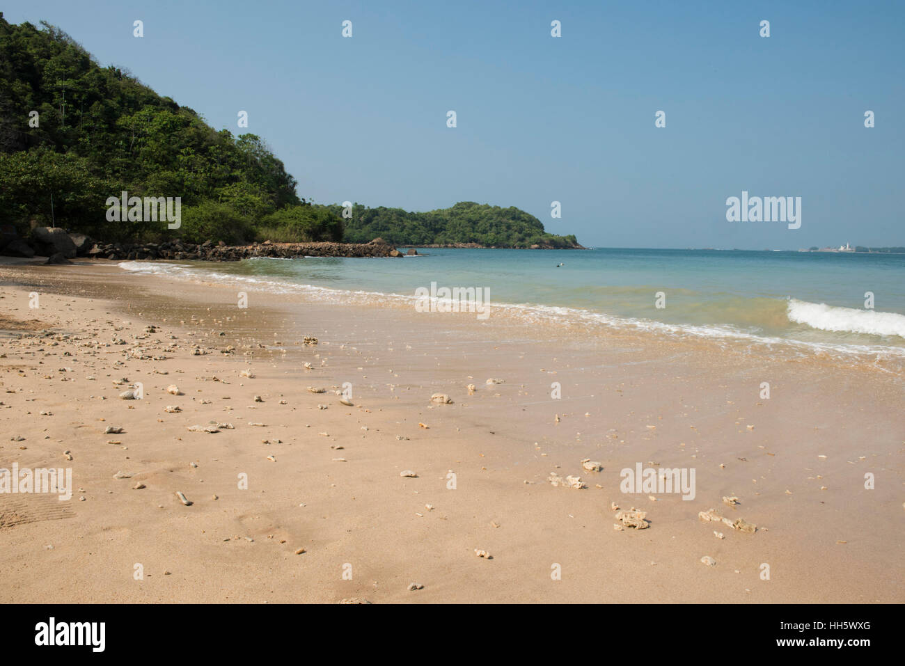 Jungle beach, Unawatuna, Sri Lanka Stock Photo