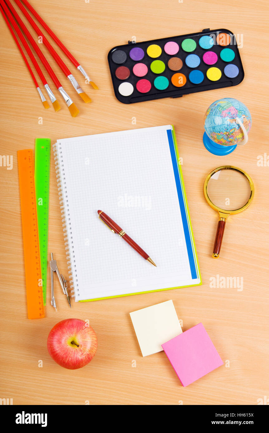 study, write, wrote, writing, writes, board, desk, education, colour, model, Stock Photo