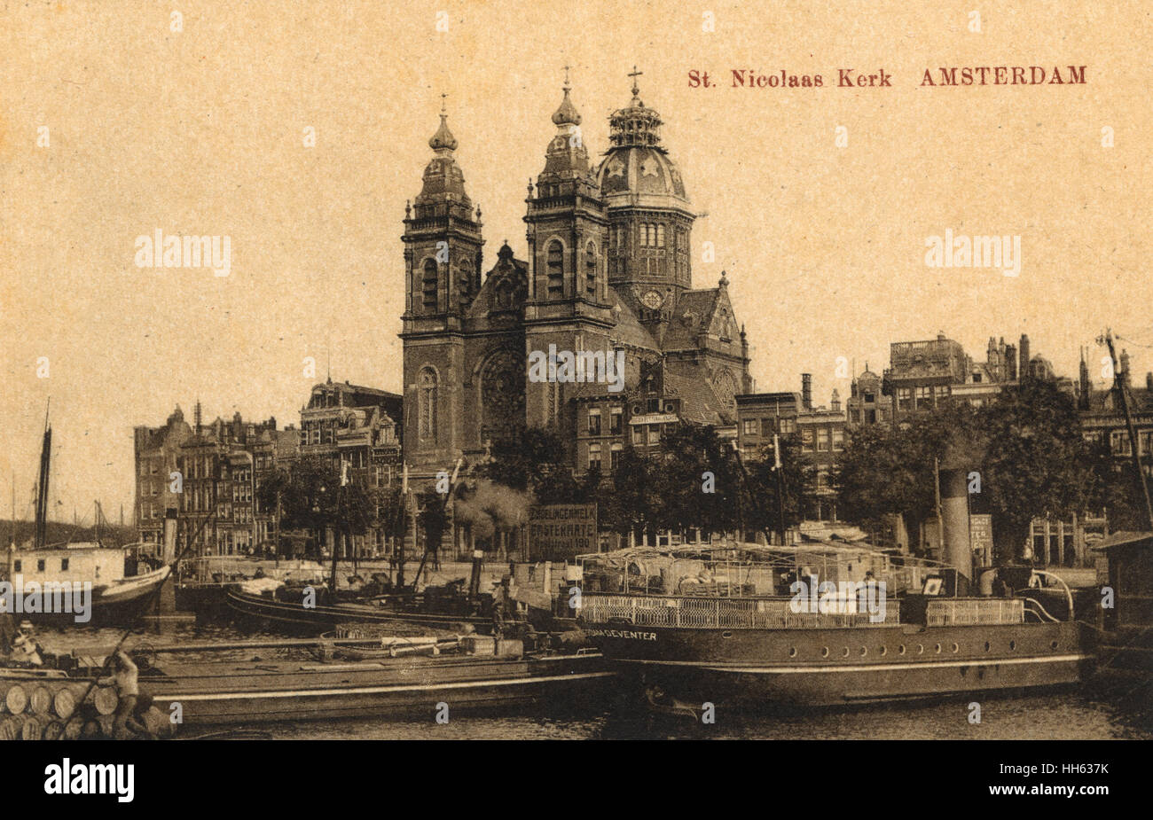 Amsterdam, The Netherlands - Basiliek van de Heilige Nicolaas (The Basilica of Saint Nicholas). Stock Photo