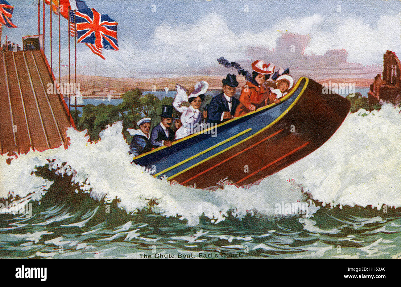 Earl's Court Exhibition, London - The Chute Boat Ride Stock Photo