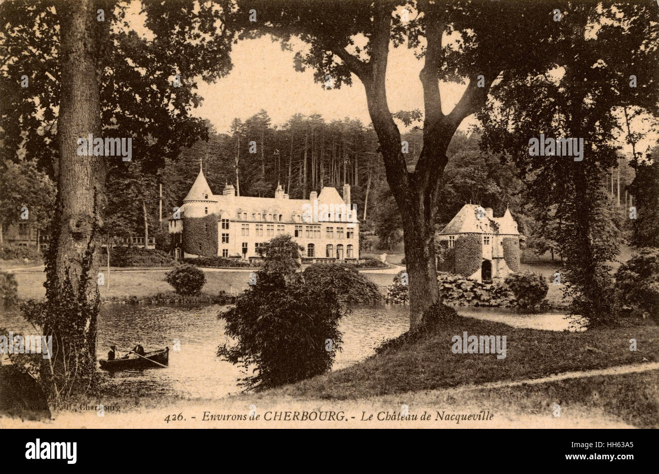Environs of Cherbourg, France The Chateau de Nacqueville Stock Photo