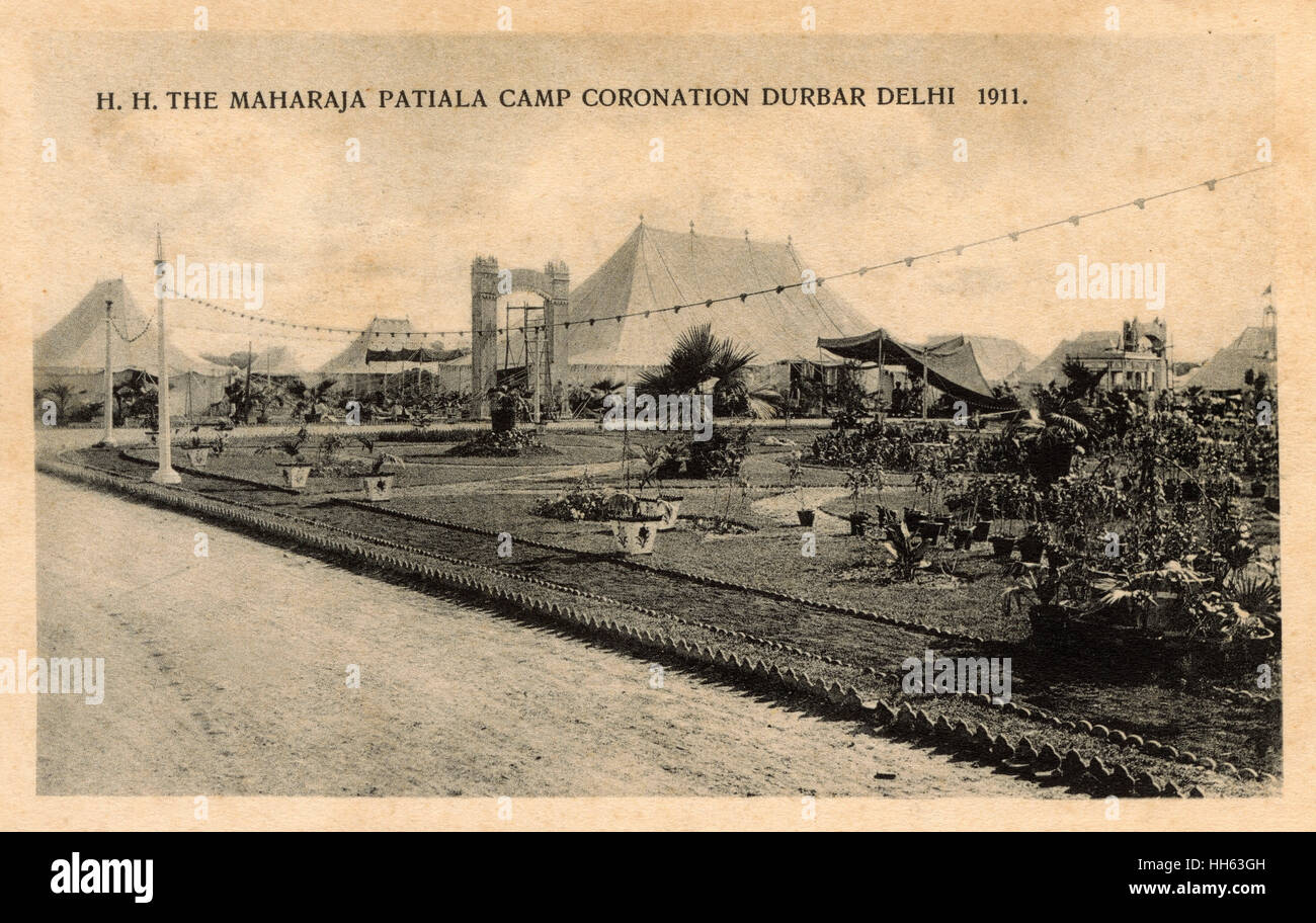 Maharaja Patiala Camp, Coronation Durbar, Delhi, India Stock Photo