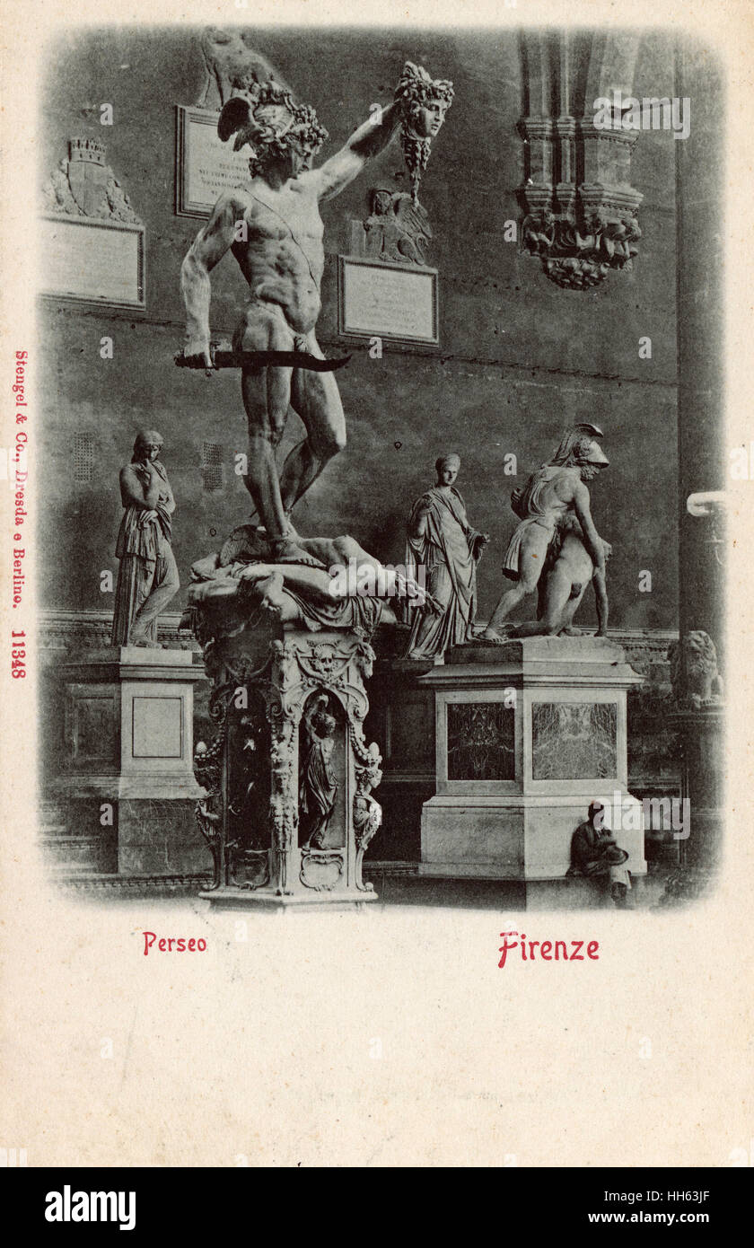 Perseus by Benvenuto Cellini - Loggia dei Lanzi, Florence Stock Photo
