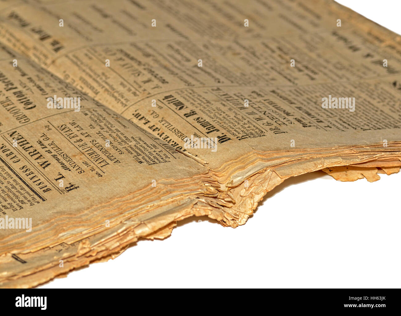 Old Newspaper Background Stock Photo