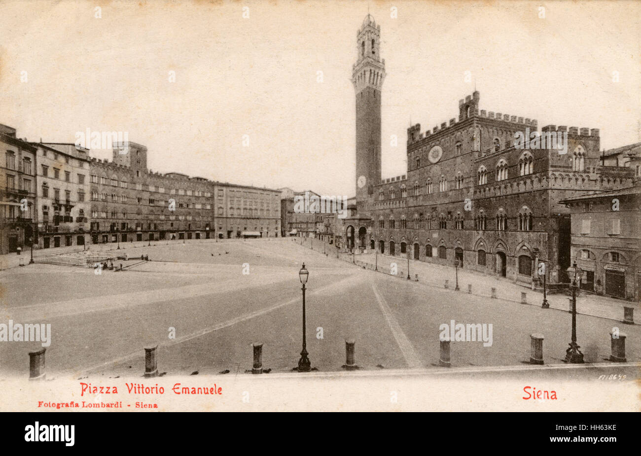 Siena, Italy - Piazza Vittorio Emanuele Stock Photo