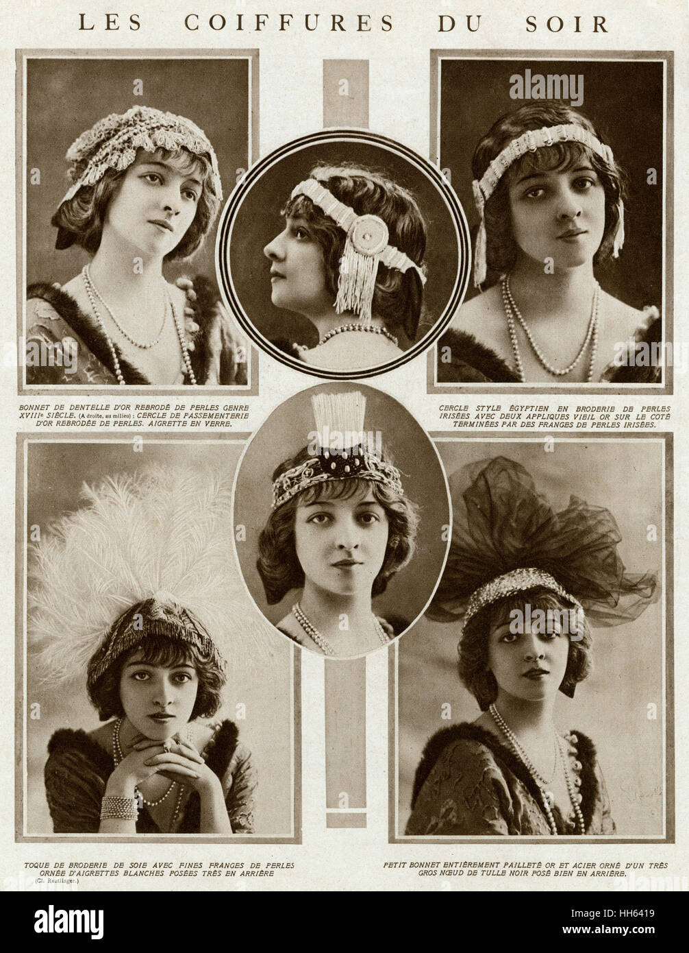 Evening hairstyles 1912 Stock Photo