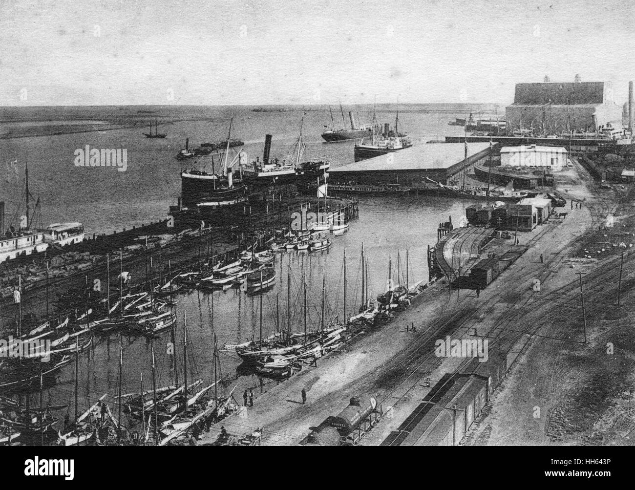 Harbour and Bay (looking east), Galveston, Texas, USA Stock Photo Alamy