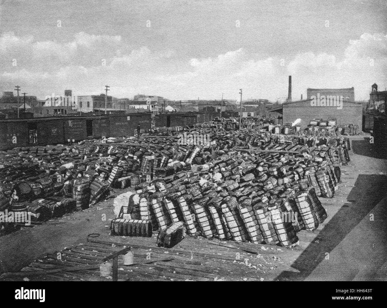 Cotton on the quayside, Galveston, Texas, USA Stock Photo Alamy
