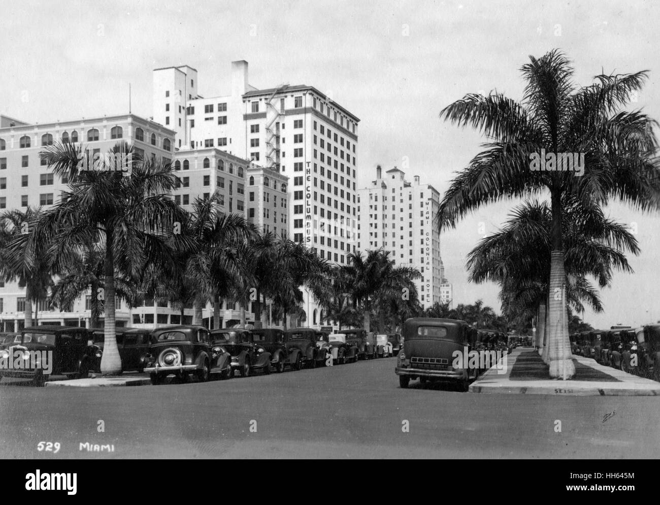 Biscayne Boulevard, Miami Beach, Florida, USA Stock Photo