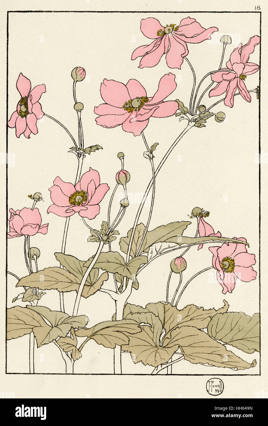 Japanese Flower Prints High Resolution Stock Photography and Images - Alamy