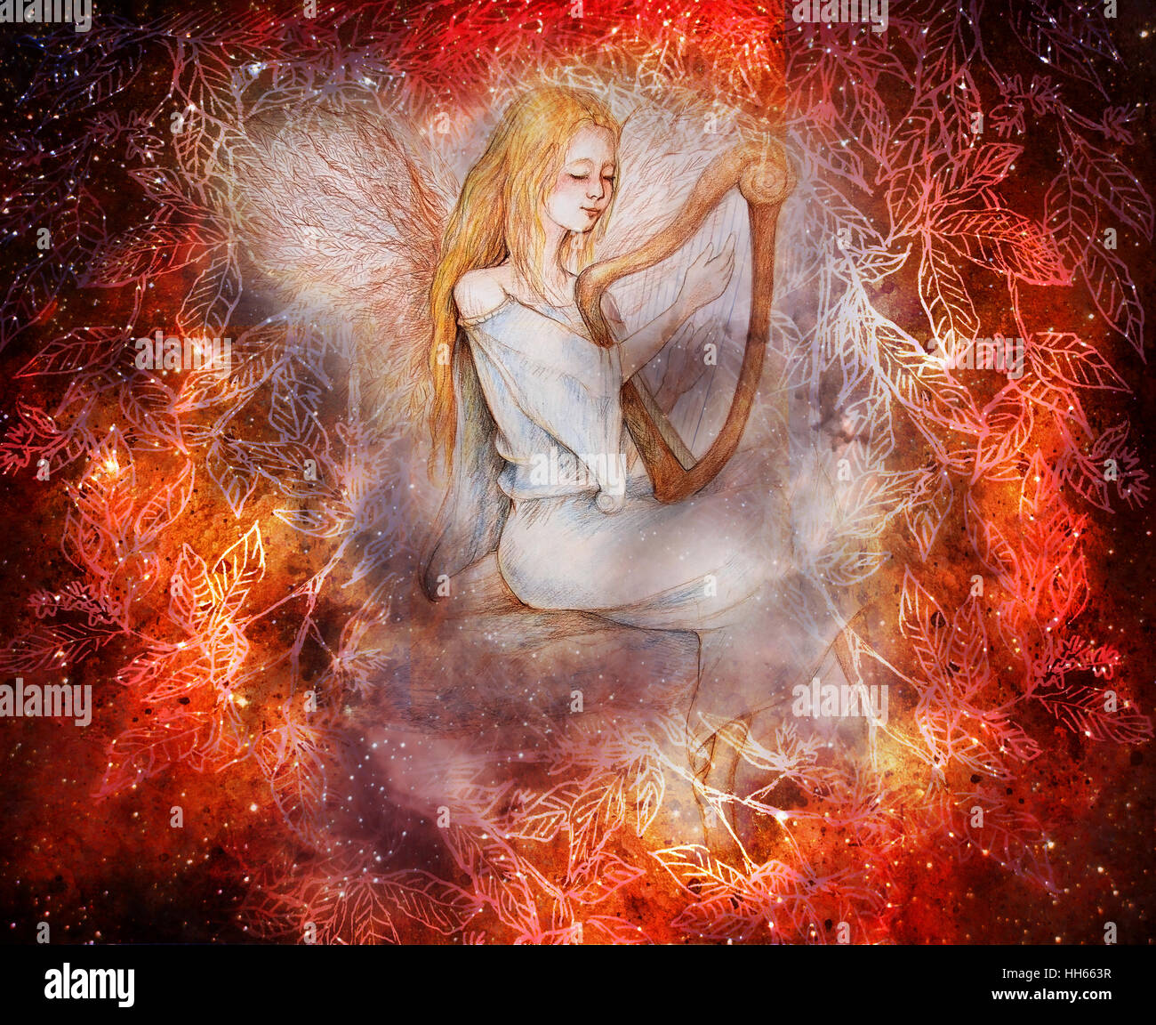 Angel And Harp High Resolution Stock Photography and Images - Alamy