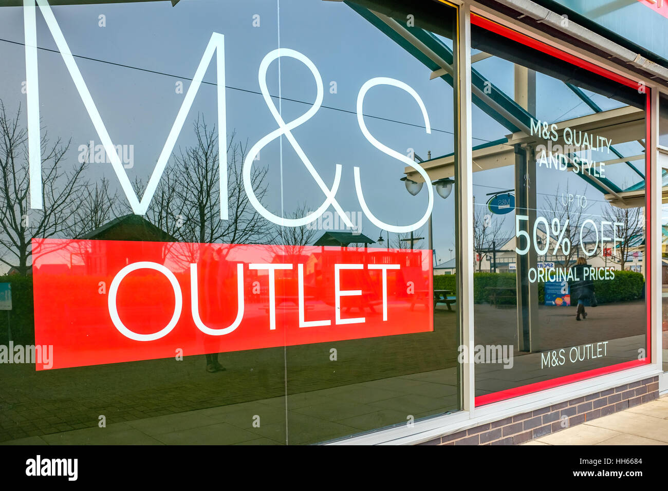 Marks and Spencer Outlet Freeport Fleetwood Stock Photo