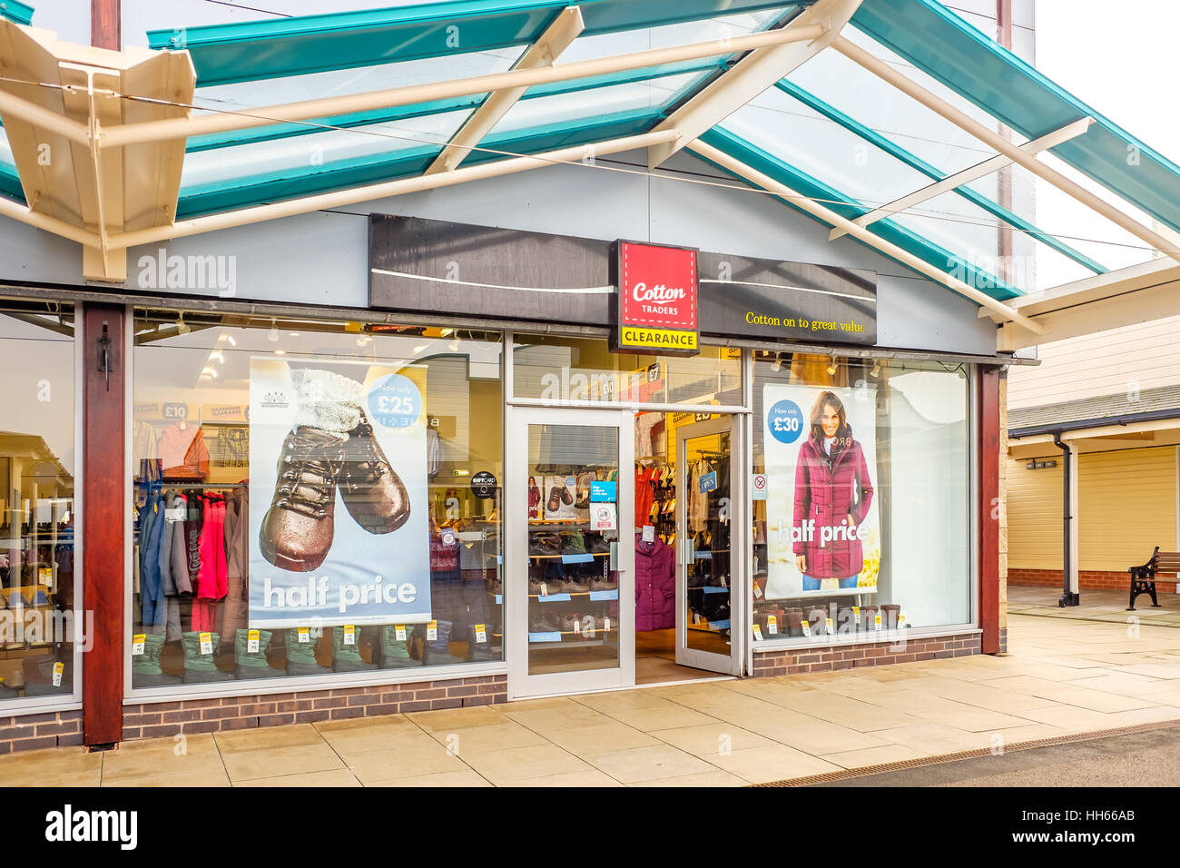 Cotton Traders Shop Stock Photo