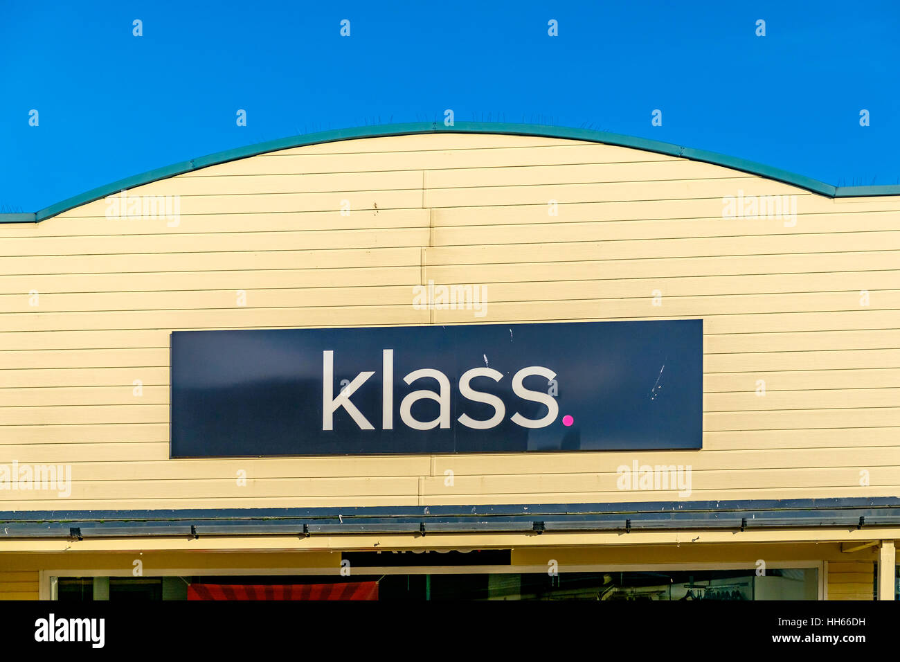 Klass Shop Sign Stock Photo