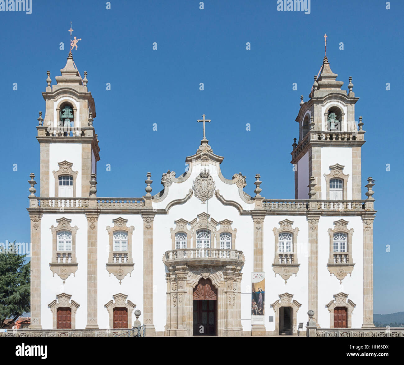 Viseu, Beira, Portugal: July 20, 2016: Misericordia Church main entrance. July 20, 2016 in Viseu, Portugal. Stock Photo