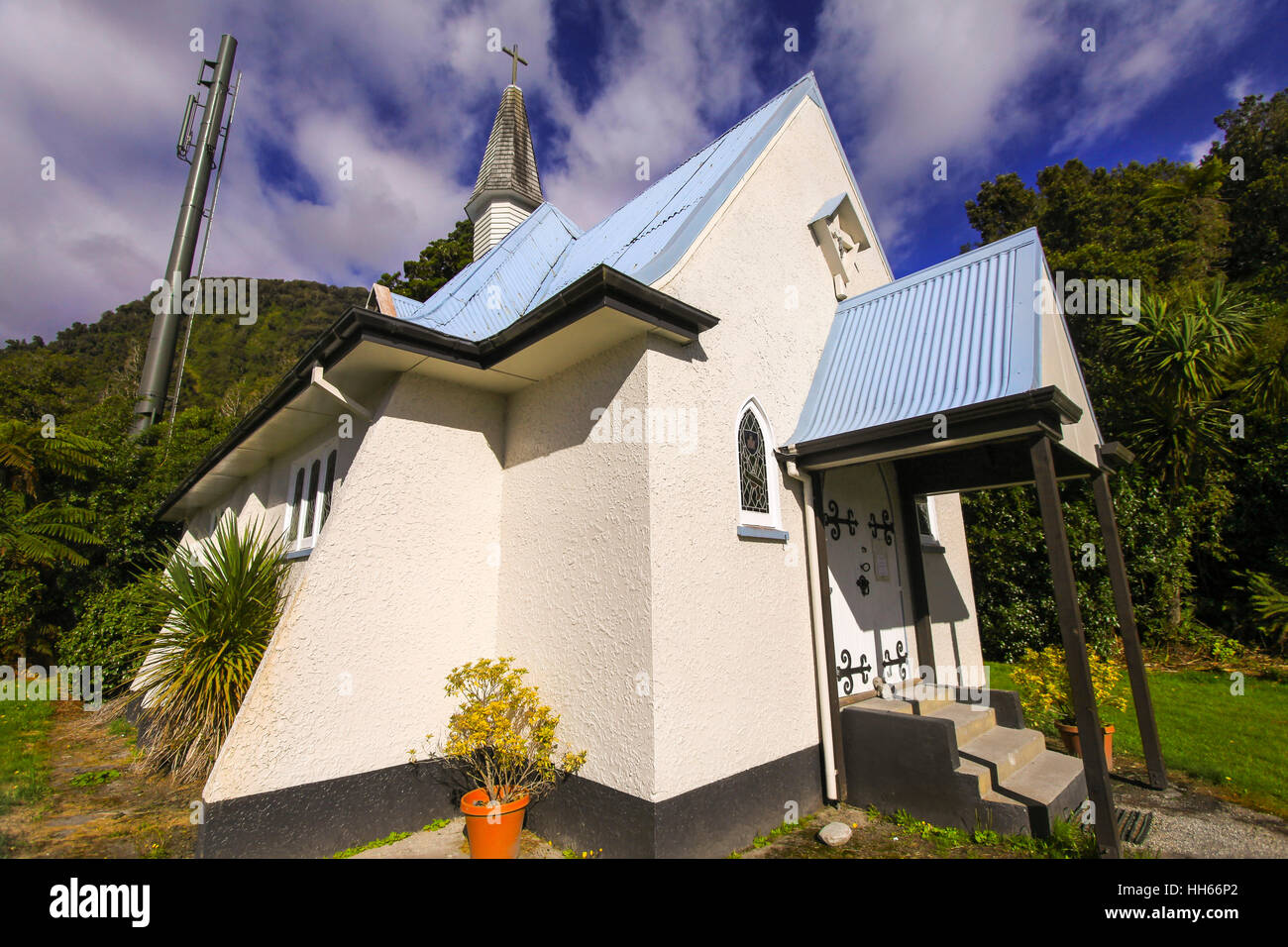 Our Lady of the Alps Church Franz Josef New Zealand Stock Photo